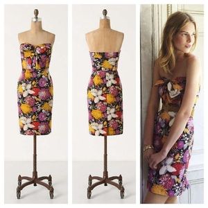 NWOT Anthropologie tropica jacquard floral dress